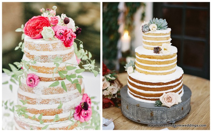  3. Naked Wedding Cake - We love the way these cakes photograph…we just wonder if they are sweet enough.