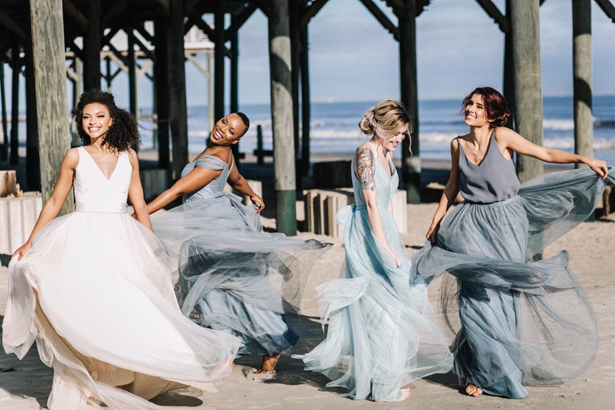 destination wedding bridesmaid dresses beach