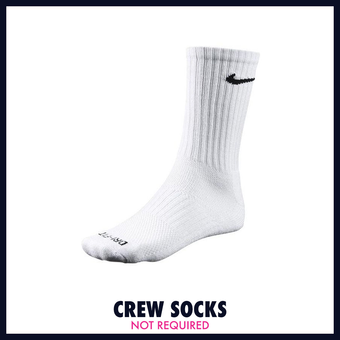 NIKE Dri-Fit Crew Sock (1 Pair) - White 
