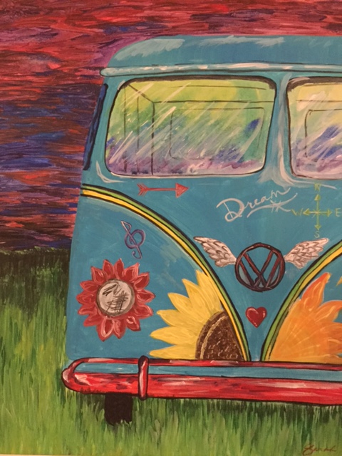 hippie bus painting