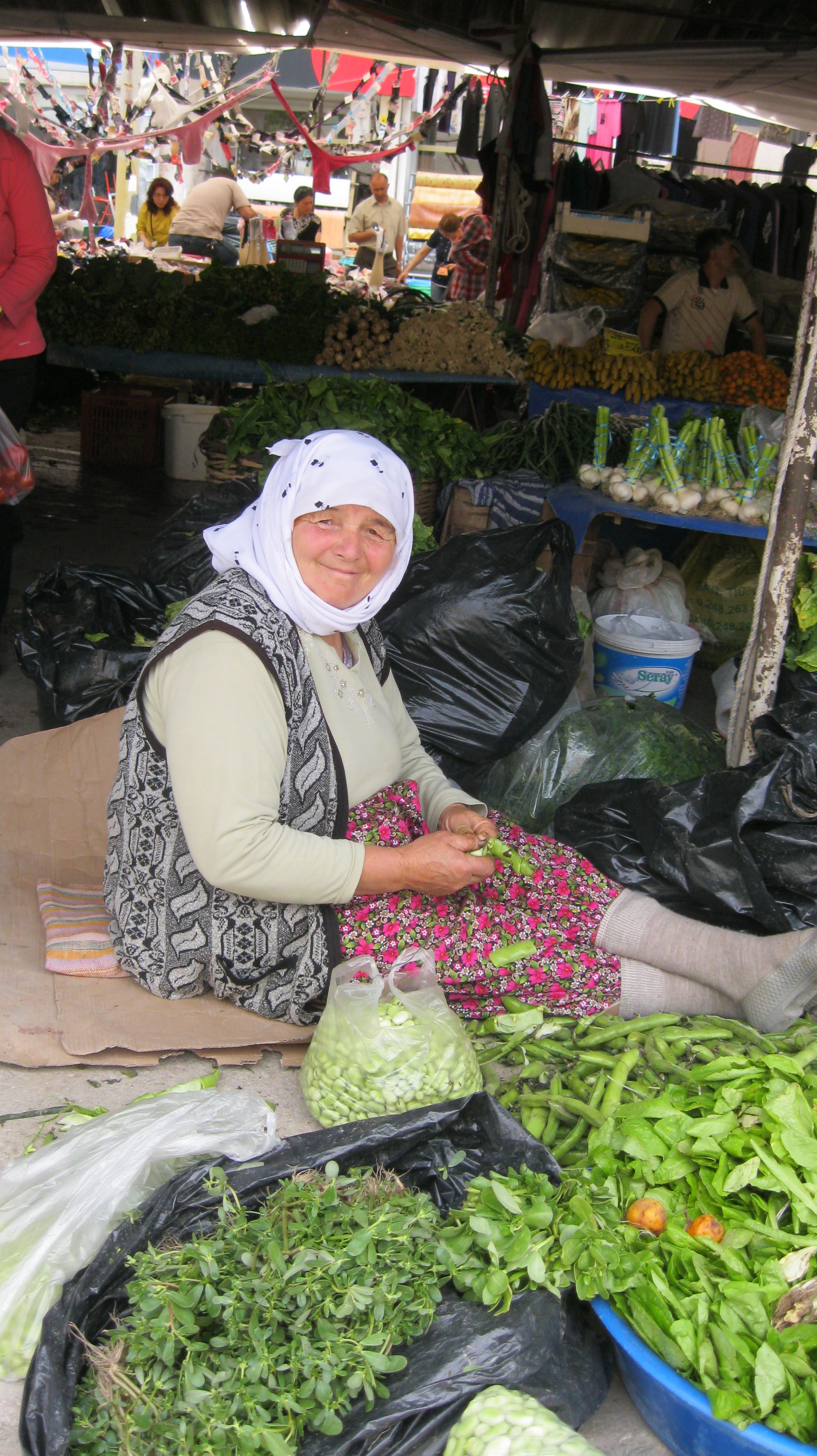 outdoor market in Mugla, Turkey