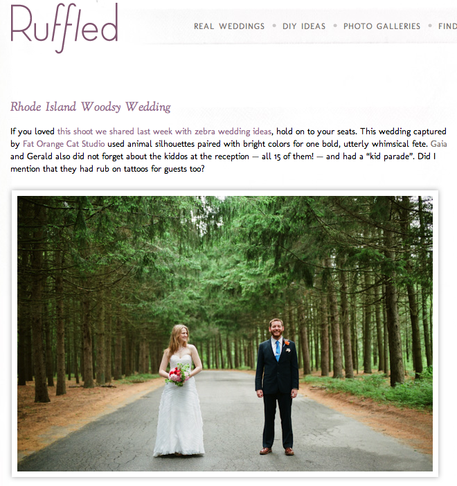Our wedding on Ruffled!