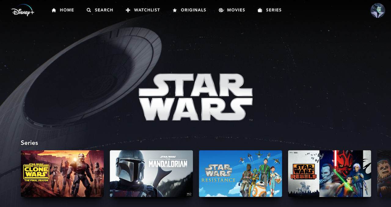 Are the Star Wars movies available on Disney+?