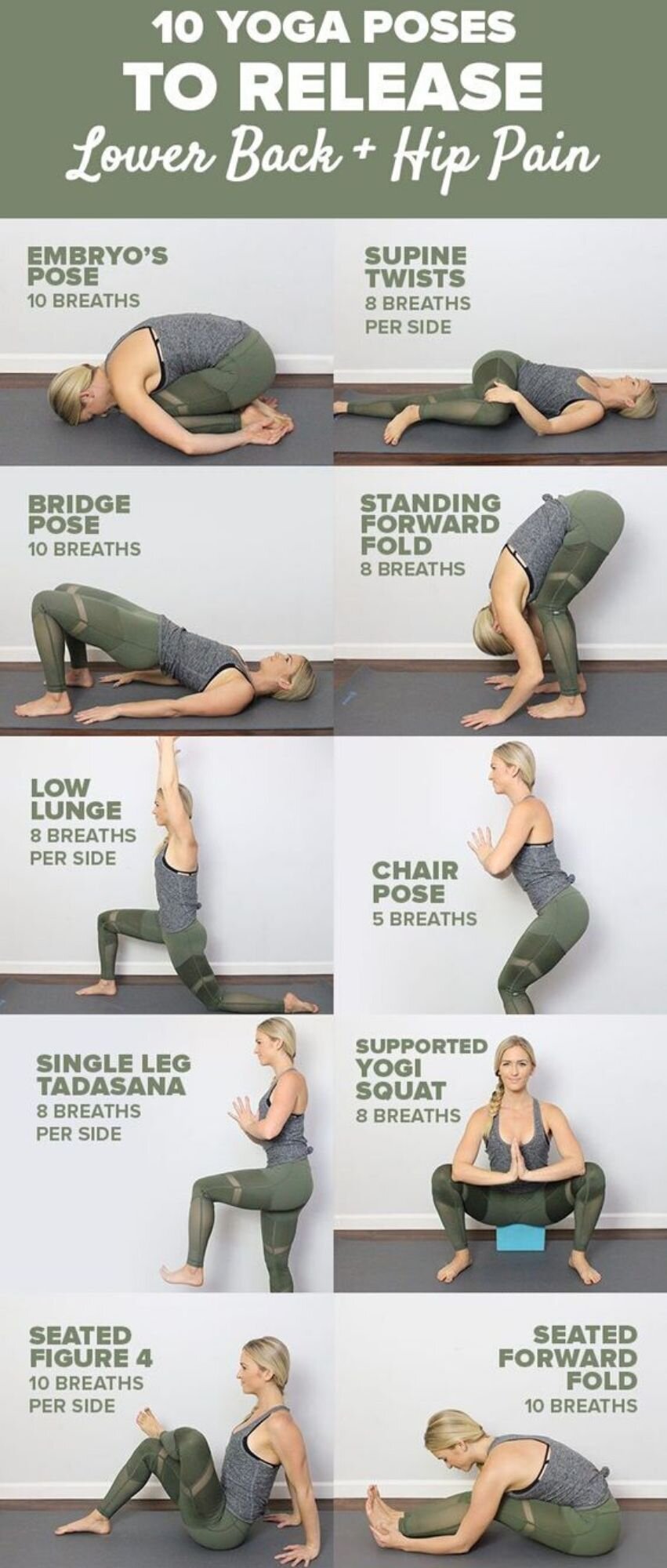 10 Yoga Poses to Release Lower Back and Hip Pain — Bluestar Medical, P.A.