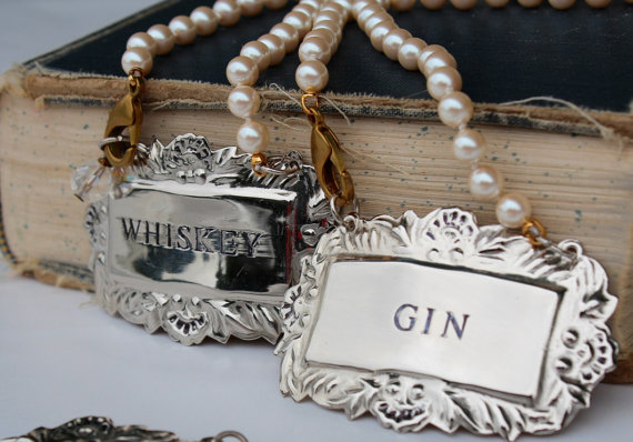 Liquor Tag Necklaces by Out of the Blue