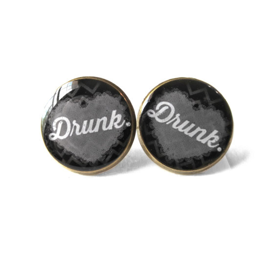 Drunk Earrings by SnarkFactory