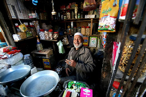 Afghan shop keeper