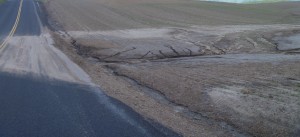 sediment from erosion on road