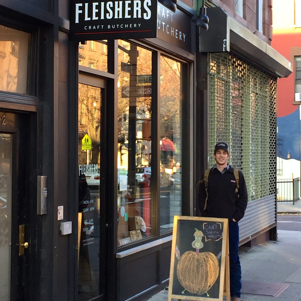 Me in front of Fleisher's Park Slope shop