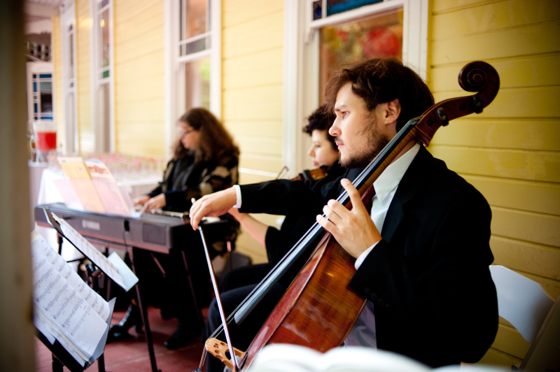 Wedding quartet performing at the Trocadero House in San Francisco