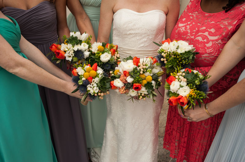 Detail of wedding bouquets