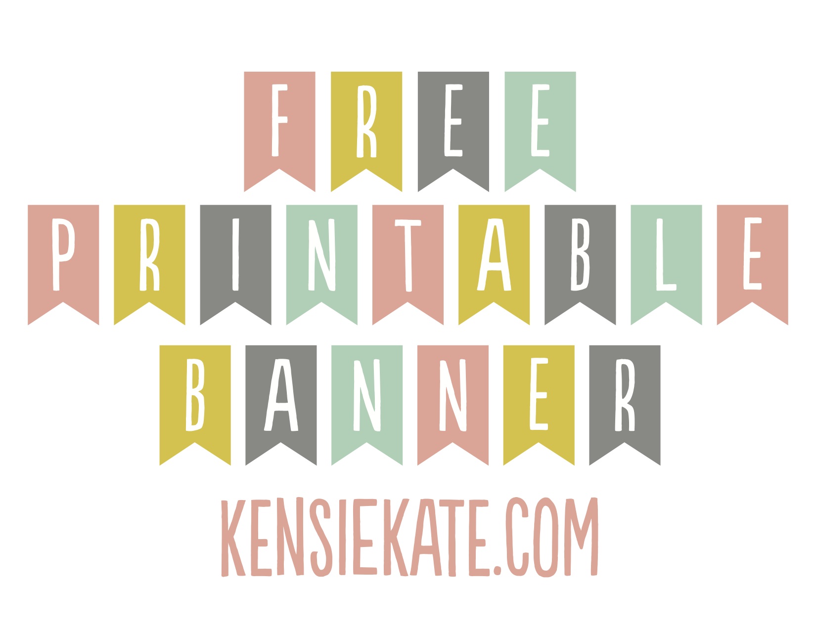 freebie friday :: printable banner — Kensie Kate Intended For Printable Banners Templates Free