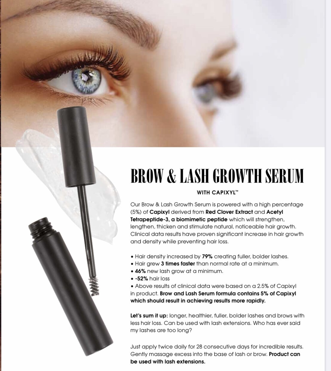 BROW AND LASH SERUM WITH CAPRIXYL — EILEEN MCNULTY BEAUTY