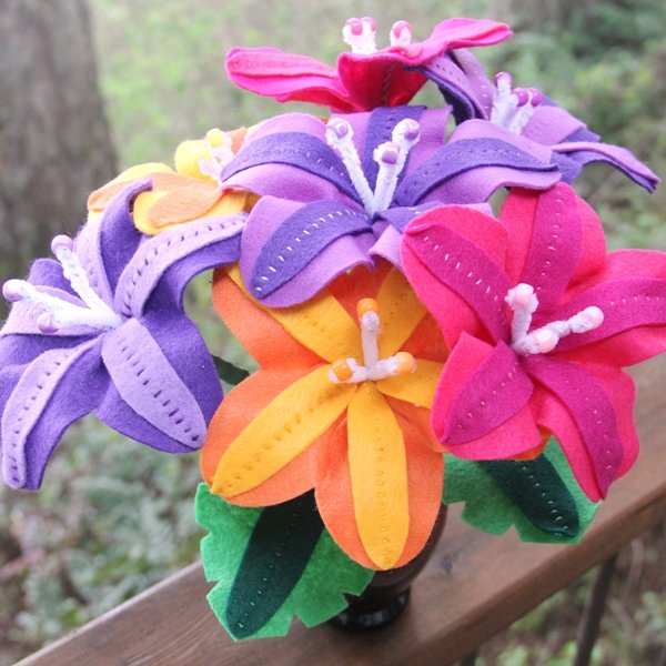DIY Tropical Felt Flowers — Crafty Staci