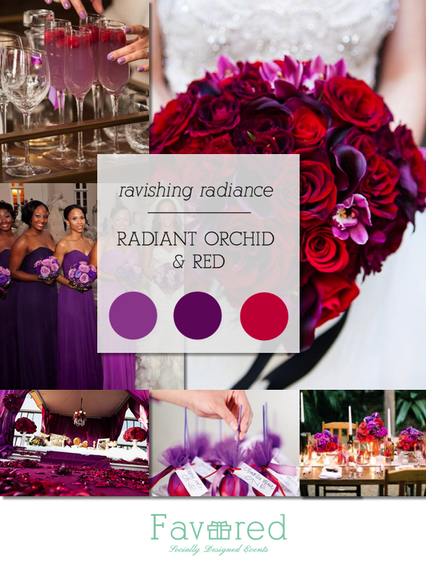 Radiant Orchid Red Collage