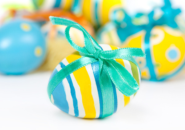 Easter Egg - Blue Bow
