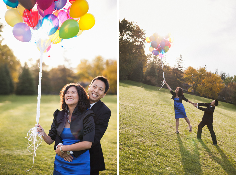 Up Balloons Engagement Photos