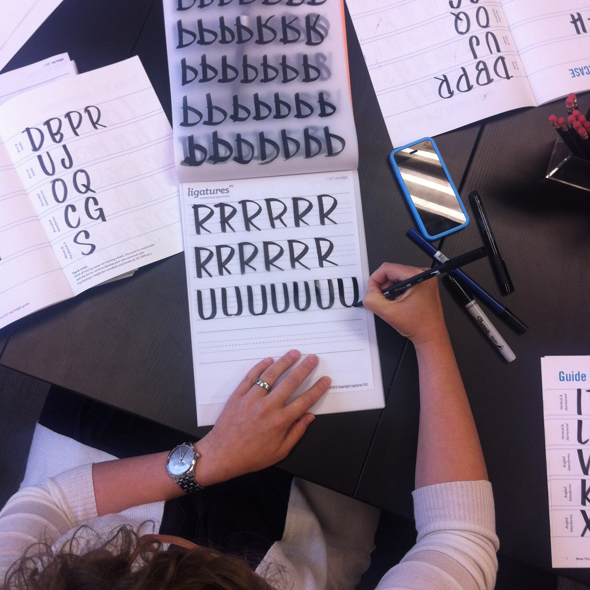 Perfect lettering forms taking shape