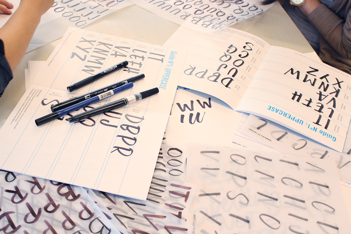Ligatures Brush lettering workbook and brush lettering in Toronto