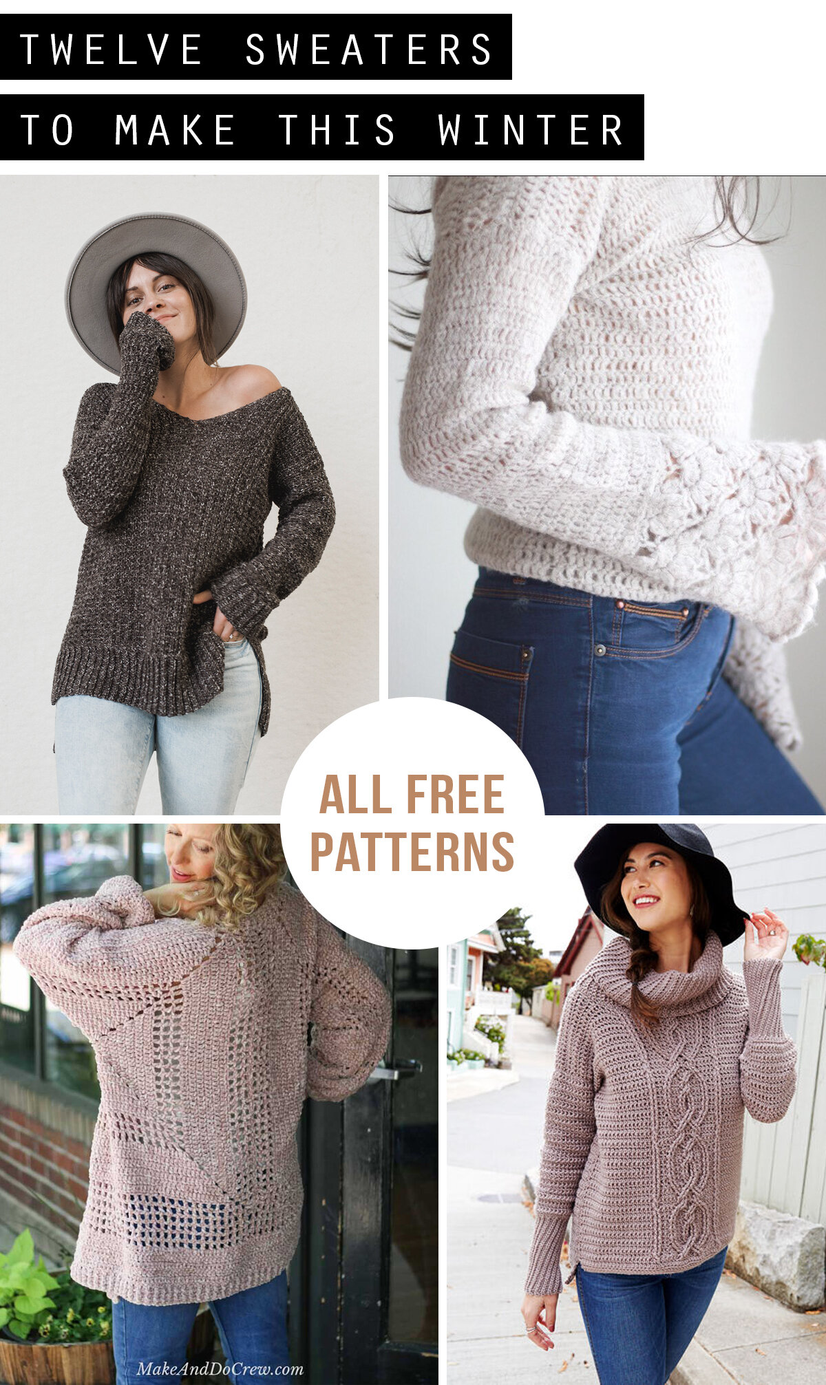 Vægt Arkitektur Underholdning Twelve Free Crochet Sweater Patterns to Make this Winter — Megmade with Love
