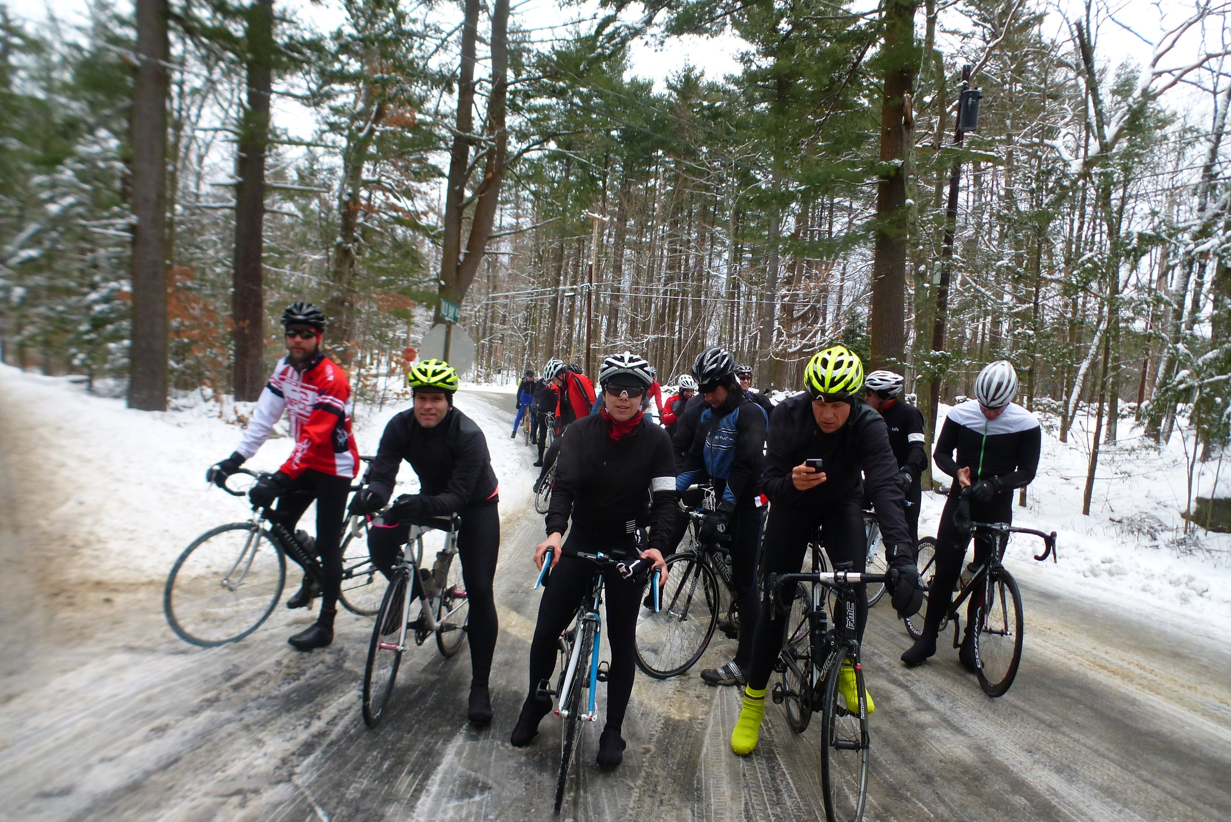 Saturday big group ride with Rapha's Rich Bravo & Derrick Lewis - Photo by Neil McInnis