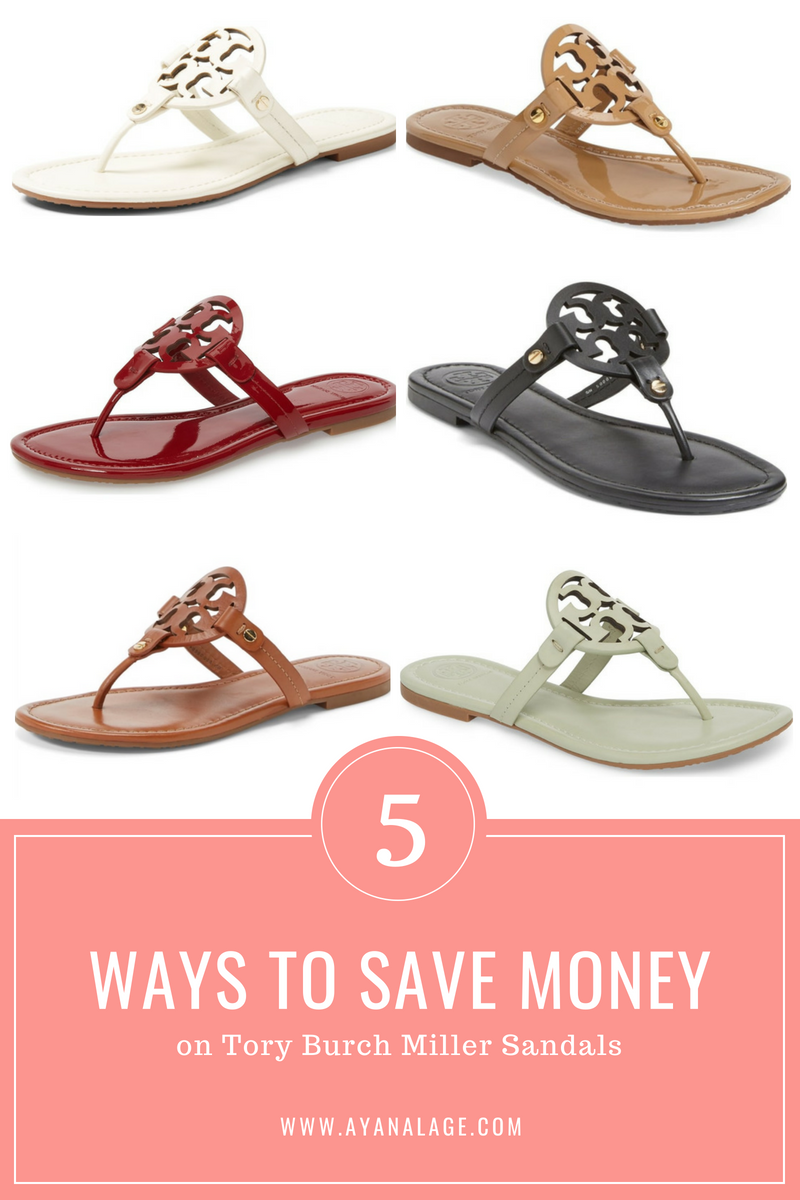 tory burch sandals dupe and ways to save money on tory burch millers