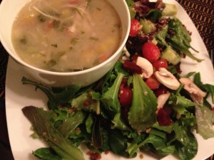 Chicken Soup and Salad