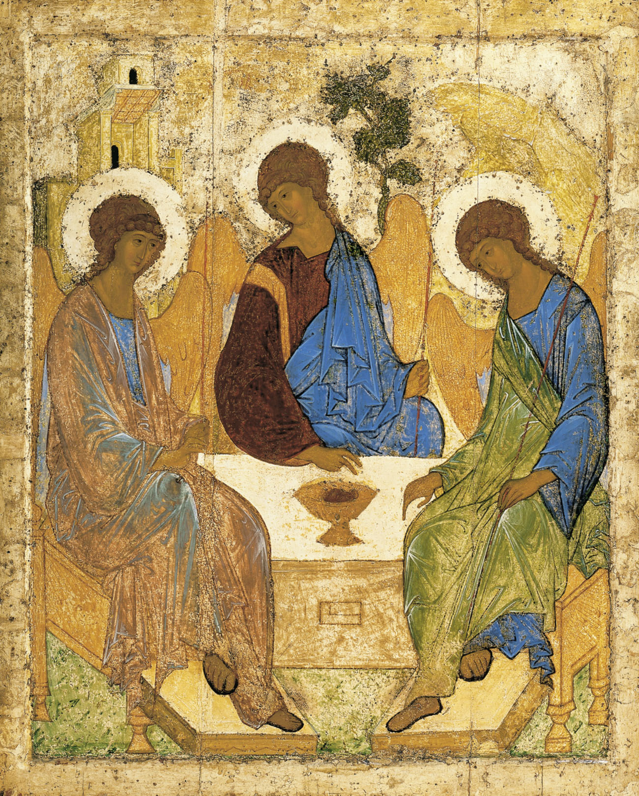 The Trinity (Russian: Троица, tr. Troitsa, also called The Hospitality of Abraham) is an icon created by a Russian painter Andrei Rublev in the 15th century.
