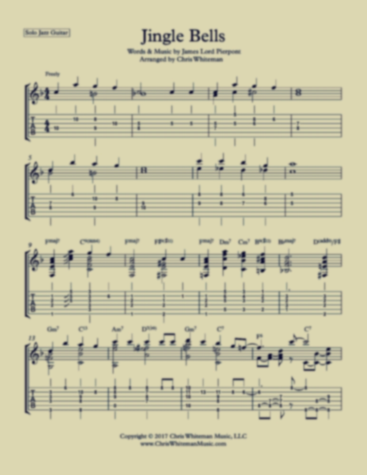 Jingle Bells - Jazz Guitar Chord Melody — Chris Whiteman Music