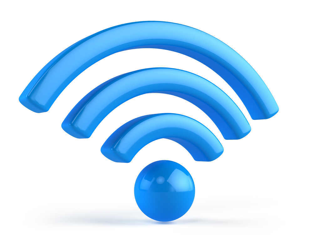 Light blue wi-fi icon.