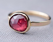Custom Pink Sapphire Ring in 14K Gold | Choose your stone!