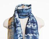 Statement piece, luxury  silk scarf, hand printed scarf, screen printed scarf