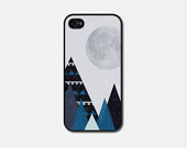 Blue Mountains - Geometric iPhone 5c Case Mountain and Moon iPhone 5s Case - Boho iPhone 5 Case - Boho iPhone Case - Boho iPhone 5c Case