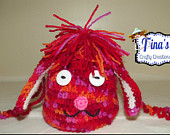 Bunny Purse, Crochet Bunny Purse, Handmade Purse, Crochet Purse, Animal Purse, Fun Purse, Crochet Gift, Crazy Bunny Purse, Funny Bunny Purse