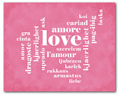 Love - Wall Art - Love in different languages - Love, Amore, L'amore - 8 x 10 or larger print Typography - Wedding Gift - Valentine's Day