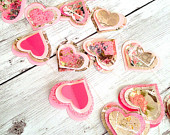 Pink Heart Garland, 3D Valentine Heart Garland,  Love Hearts Wedding Garland  Heart Banner Party Decoration 7 Ft.