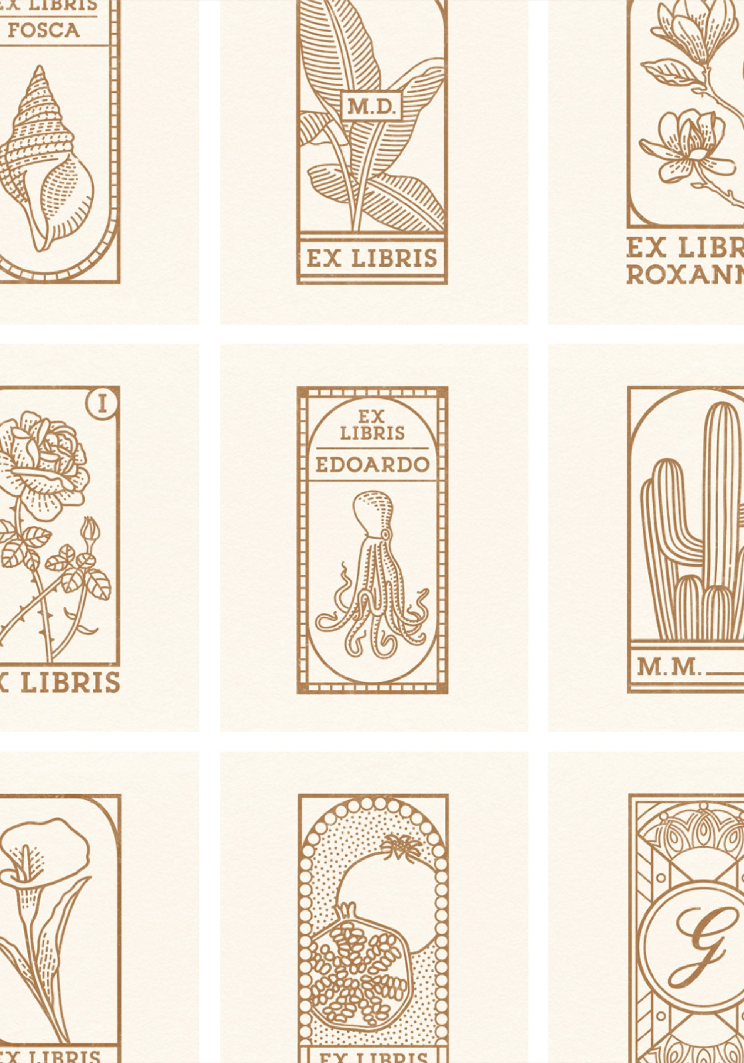 —Ex Libris (semi) Personalizzato / Custom Stamp (partial  customization)