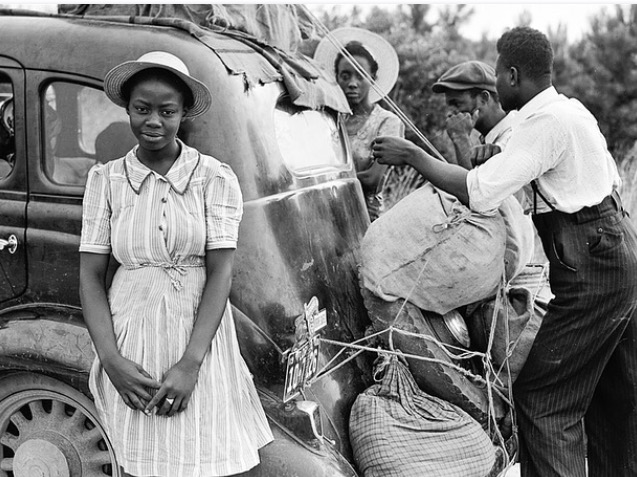 Black people with car 1930s or 40s
