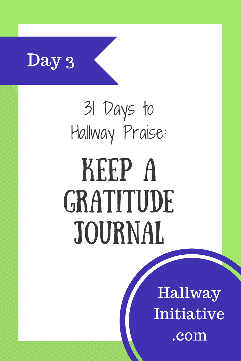Day 3: keep a gratitude journal