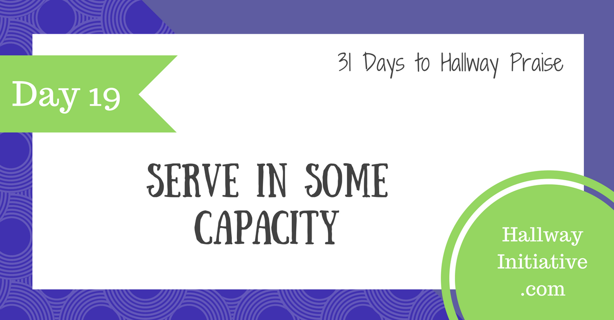 Day 19: serve in some capacity