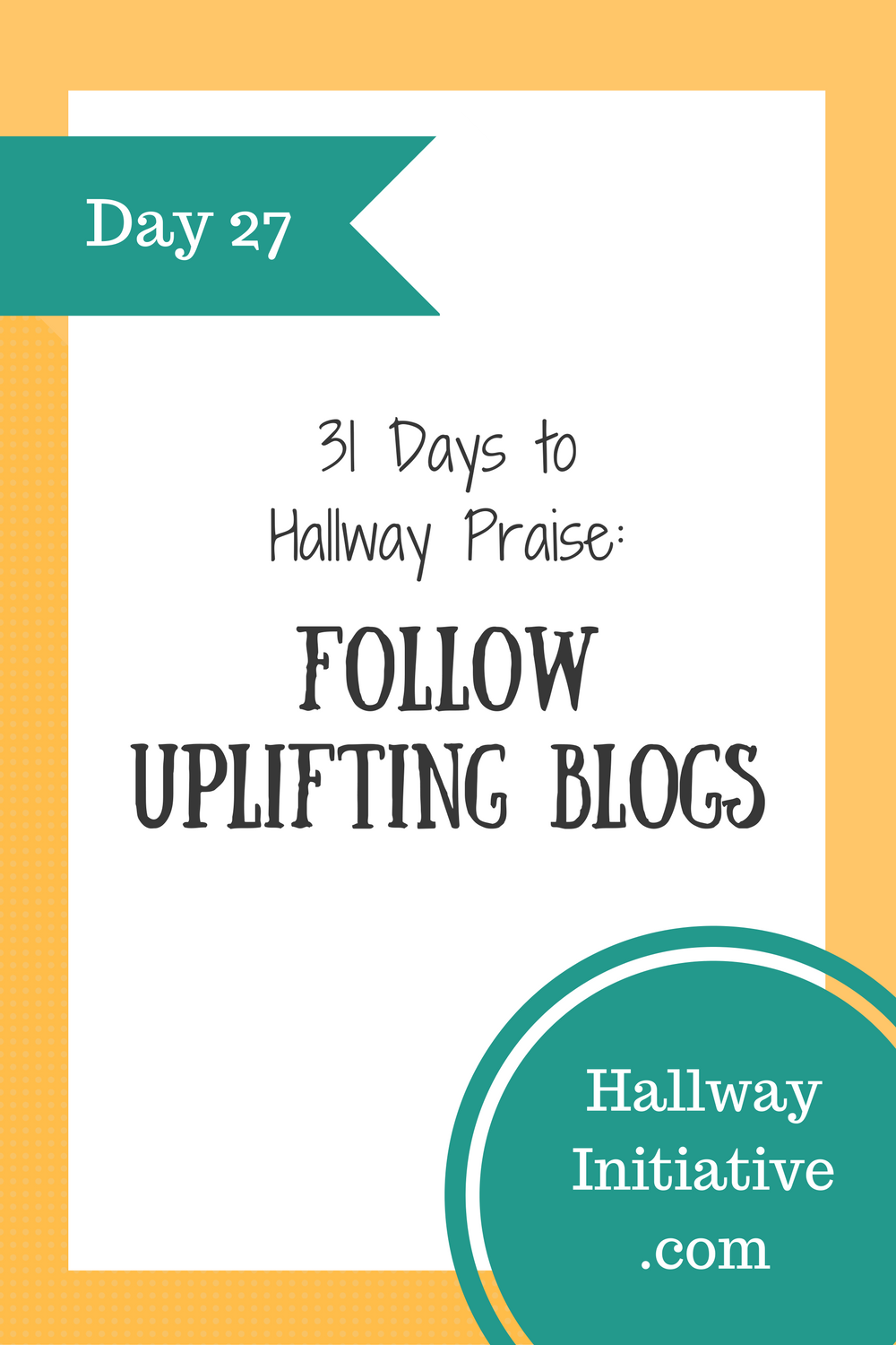 Day 27: read uplifting blogs