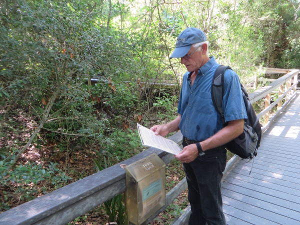 consulting the trail map