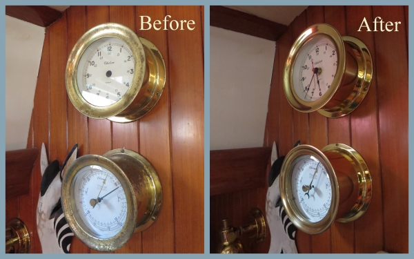 before and after clock