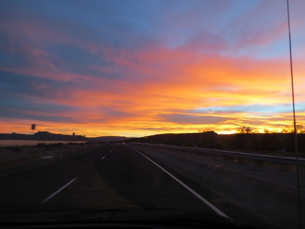 sunrise on the way to grand junction