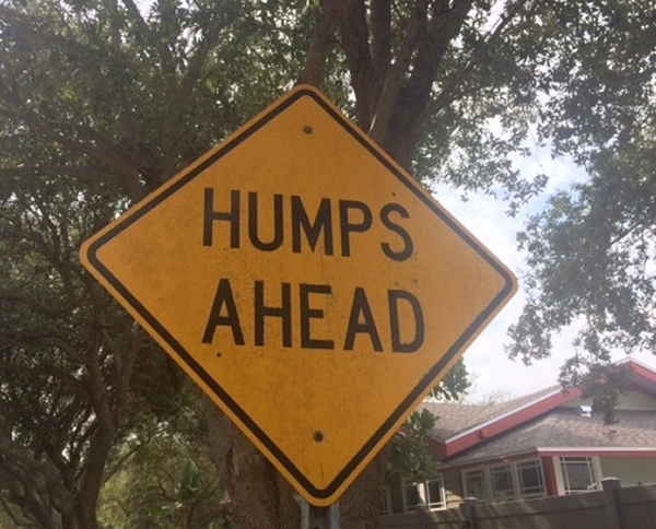 humps ahead