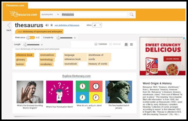 thesaurus dot com
