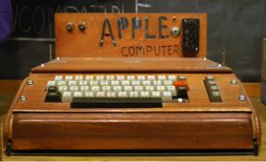 The original Apple computer. It was designed to easily port into a standard television screen.