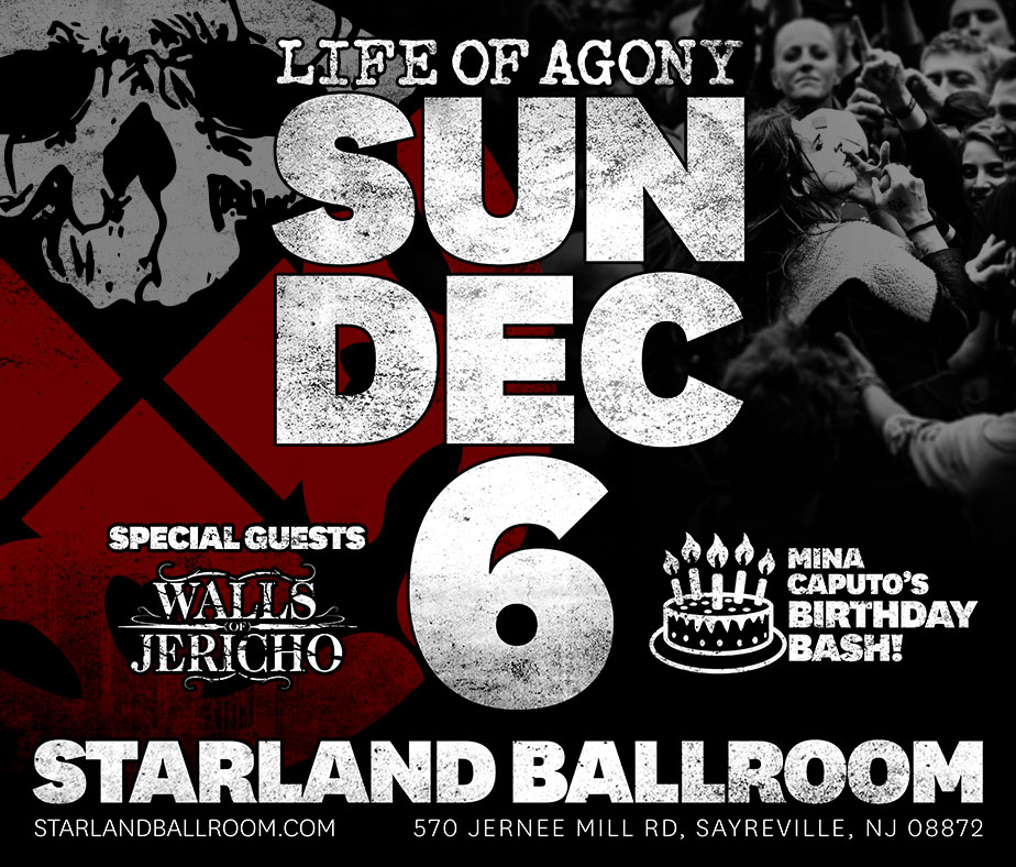 Life of Agony at Starland Ballroom December 6th!