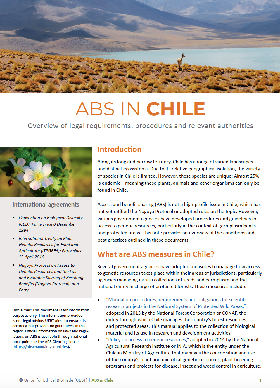 ABS in Chile — UEBT