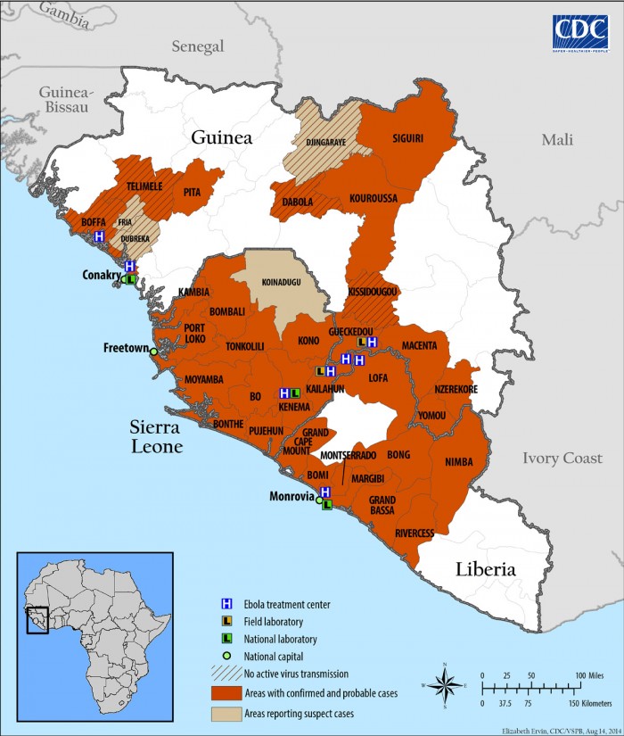 Ebola Outbreak Map (CDC)
